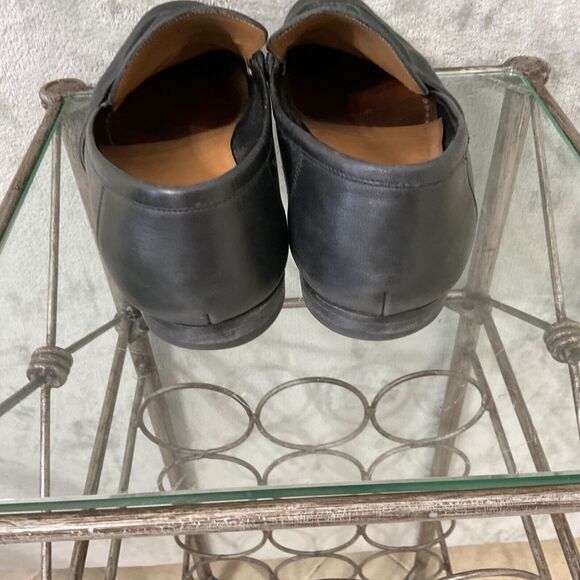 VINTAGE GUCCI BLACK smooth soft LEATHER LOAFERS Men’s Size 9D - Picture 6 of 16